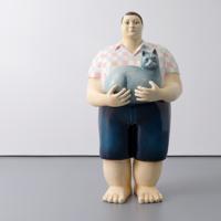 Sergio Bustamante FAT MAN WITH CAT Sculpture, 58.75H - Sold for $1,536 on 10-10-2026 (Lot 337).jpg